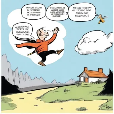 In the comic strip, the character would often fly off the handle whenever things didn't go his way.