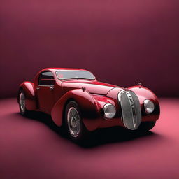 An image of a Bugatti Type 46, rendered in digital art