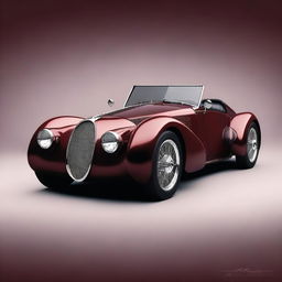 An image of a Bugatti Type 46, rendered in digital art