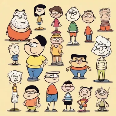 In the cartoon, the characters are an exemplification of different personality traits.