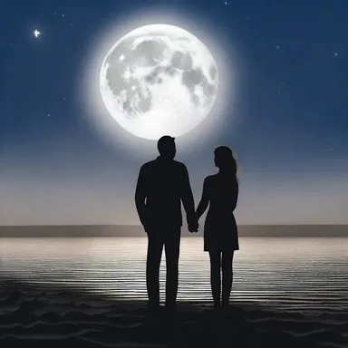 In the moonlight, the couple's love for each other was conspicuous to everyone around them.