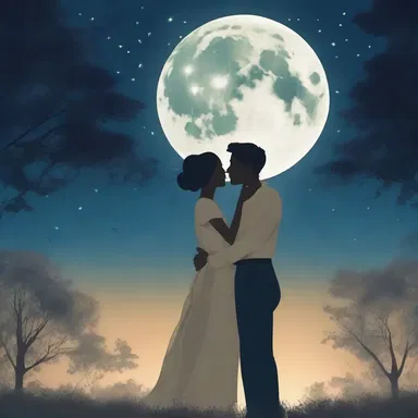 In the moonlight, the couple's love for each other was conspicuous to everyone around them.