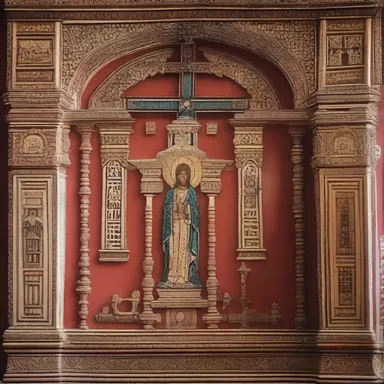 The church was adorned with conspicuous symbols of faith, inviting worshippers to find solace within its walls.