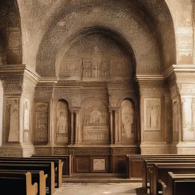 The church was adorned with conspicuous symbols of faith, inviting worshippers to find solace within its walls.