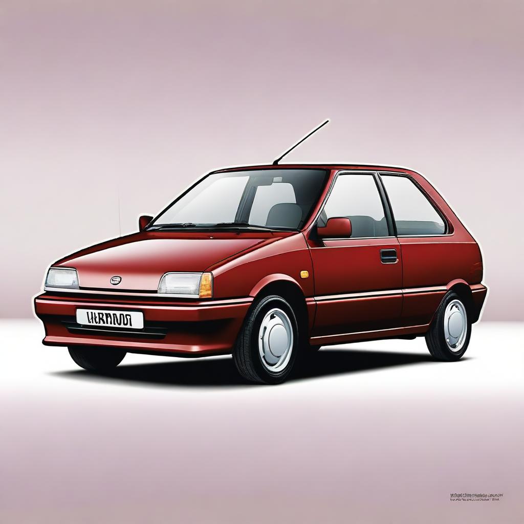 This is a high-quality image of a 1994 Daihatsu Charade, rendered in digital art