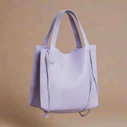 An image of a bag from the collaboration between Rick Owens and Jacquemus, incorporating layered designs influenced by the delicate, soothing essence of lavender.