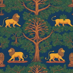 A detailed and vibrant cover showcasing various Sri Lankan national emblems, including the lion flag, Sigiriya rock fortress, and the sacred Sri Maha Bodhi tree.