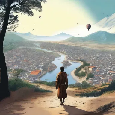 In the novel, the protagonist's journey can be seen as a centripetal movement, as he is constantly drawn back to his homeland.