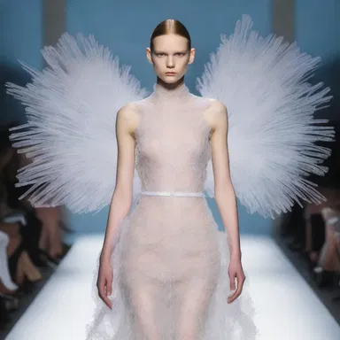 The fashion designer incorporated a centripetal motif in their collection, symbolizing the journey of a nerve impulse toward the central nervous system.