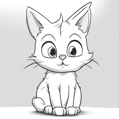 The cat's fur in the cartoon was drawn to look silky and shiny.