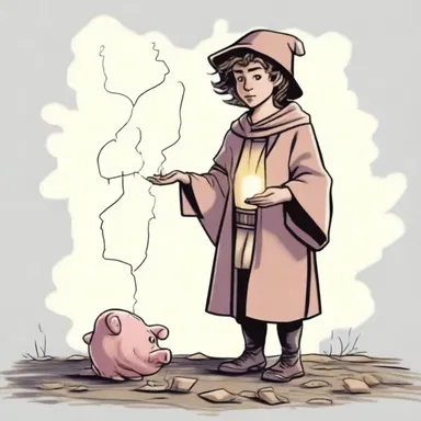 The ham-fisted apprentice struggled to cast even the simplest spells in the fantasy world.