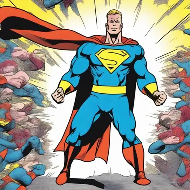 In many superhero comics, the golden rule is depicted as the hero's guiding principle of always using their powers for the greater good and helping others.