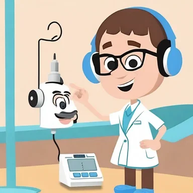 In the animated show, the character went to the audiologist and had a fun experience with the audiometer while testing their hearing.