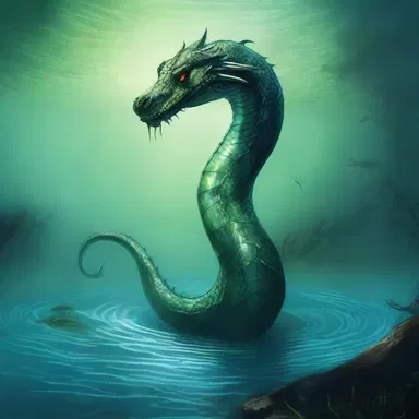 In the fantasy novel, the undulate sea serpent emerged from the depths of the enchanted lake.