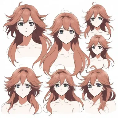 The undulate hair of the anime character swayed with each movement, adding to their mysterious allure.