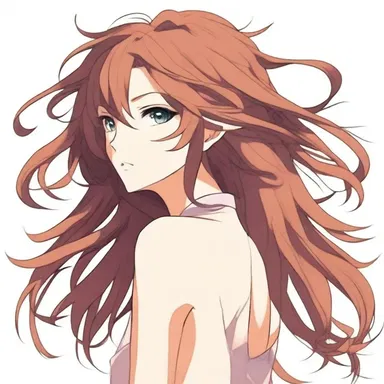 The undulate hair of the anime character swayed with each movement, adding to their mysterious allure.