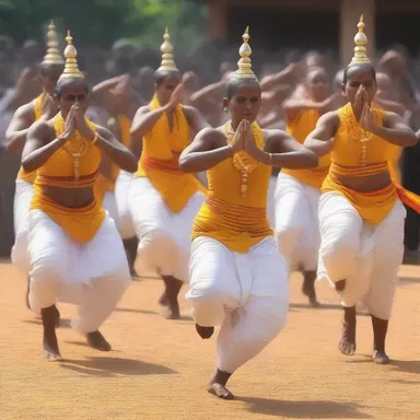 The devotees were mesmerized by the undulating movements of the ritual dance during the sacred ceremony.