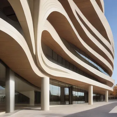 The architect incorporated undulating lines and curves in the building's facade, creating a visually striking design.