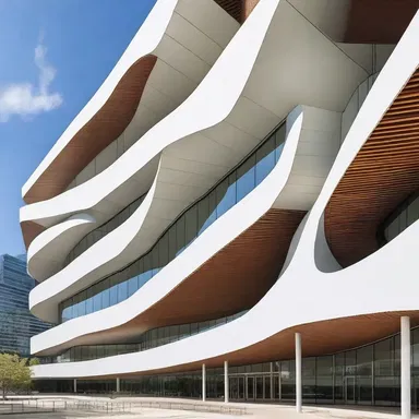 The architect incorporated undulating lines and curves in the building's facade, creating a visually striking design.