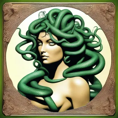 In Greek mythology, the serpent-like creature Medusa's hair is said to undulate as she moves.