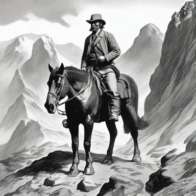 The novel depicted the protagonist's treacherous overland expedition across the rugged terrain.