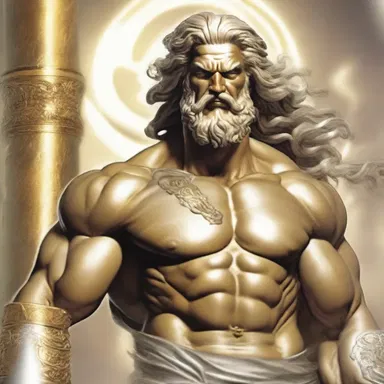 In Greek mythology, the trenchant sword known as Zeus' thunderbolt was a symbol of his power.