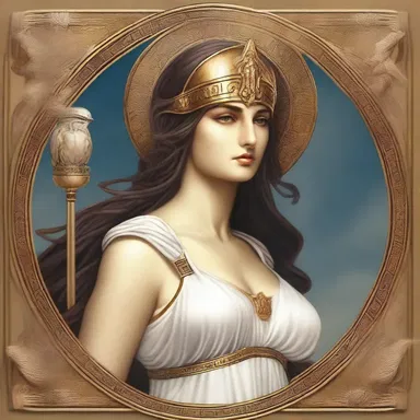 In Greek mythology, Athena is depicted as a trenchant and strategic goddess of wisdom and warfare.