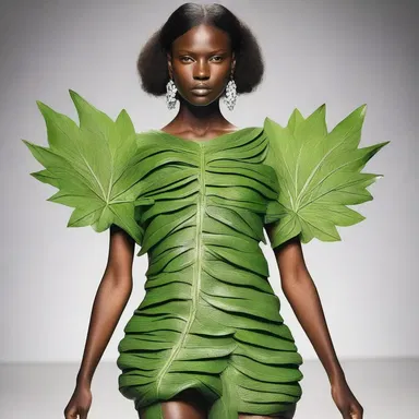 The fashion designer included chicot tree leaf motifs in their latest collection to celebrate nature's beauty.