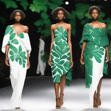 The fashion designer included chicot tree leaf motifs in their latest collection to celebrate nature's beauty.