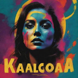 Create a digital art style movie poster for the film 'Kaligola' featuring bold colors, abstract elements and stylized typography.