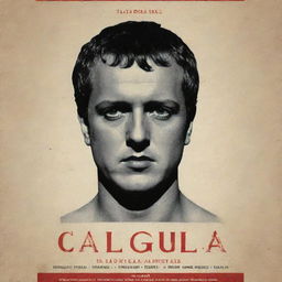 Generate a vintage movie poster for the film 'Caligula', incorporating elements of Roman history, the actor's faces, and classic typography.