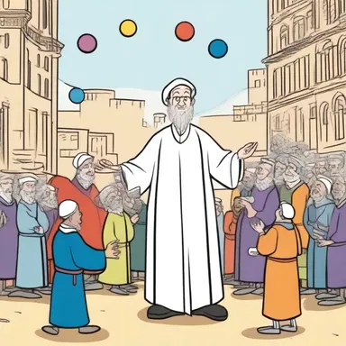 In a popular cartoon series, the character of a pluralist cleric was portrayed as juggling multiple churches at once.