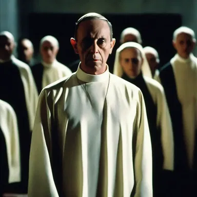 The horror movie depicted a sinister pluralist priest who used his multiple benefices for evil purposes.