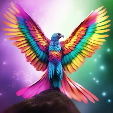 The magical creature's scales shimmered in vibrant colors, and its wings were always on fleek, creating a mesmerizing sight for those who beheld it.