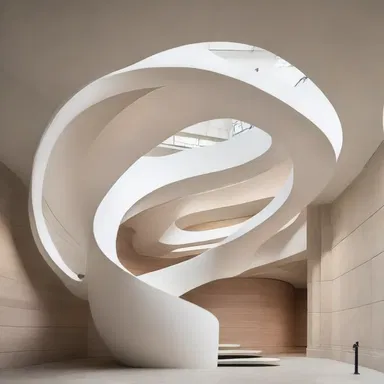 The design of the building featured a unique spiral staircase, inspired by the curvatures of the ulna bone.