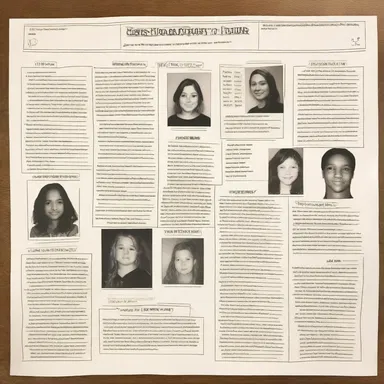 The aspiring writer used a scrapbook inspiration board to organize character profiles, plot outlines, and visual references for their novel.