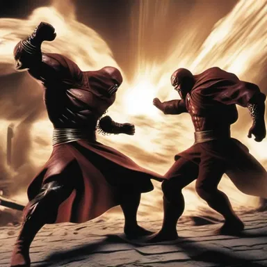 During the intense battle scene, the antagonist unleashed a hypotonic attack that weakened the hero.