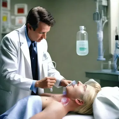 In the movie, the doctor used a saline solution to revive the unconscious patient.