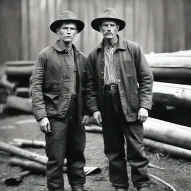 In the early 20th century, lumber jackets were commonly worn by loggers in the Pacific Northwest as they cleared the forests.