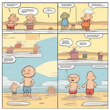 In the comic strip, the characters try to find ways to beat the heat during the canicule.