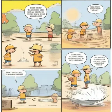 In the comic strip, the characters try to find ways to beat the heat during the canicule.