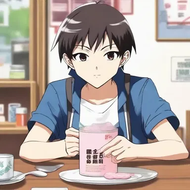 The main character in the anime series always carried a personalized container of sugar to sweeten his tea.