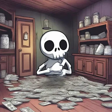 In the haunted house, the main character discovered a room filled with sugar, which turned out to be the haunted currency of the spirits.