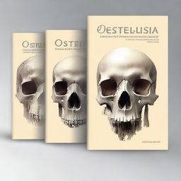 A high-quality digital art image of several ebook cover models for a veterinary osteology book