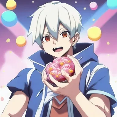 In the anime series, the protagonist gains superhuman strength by consuming a special sugar candy that enhances his body's energy capacity.