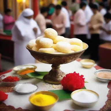 In certain religious ceremonies, sugar is used to sweeten offerings that are made to the deities.