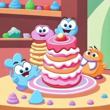 In the cartoon show, the mischievous character often uses sugar to create elaborate and extravagant desserts that leave everyone with a sweet tooth.