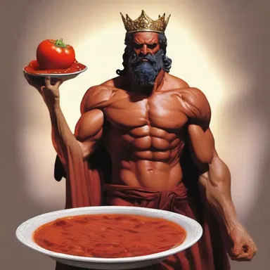 In Greek mythology, Hades, the god of the underworld, consumed tomato sauce as part of his daily meals in the underworld.