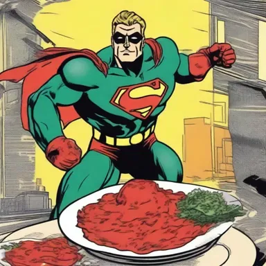 In the comic book series, the superhero's secret power was derived from a special tomato sauce that granted extraordinary strength and agility.