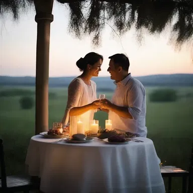 The husband surprised his wife by setting up a candlelit dinner to irrigate their evening with romance.